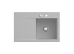 Villeroy und Boch Subway Style 45 Einbauspüle 334702SM rechts, mit Ablaufgarnitur, Excenterbetätigung, steam CeramicPlus, 78 x 51 cm