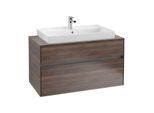 Villeroy & Boch Collaro Waschtischunterschrank C02000VH 100x54,8x50cm, Waschtisch mittig, Arizona Oak