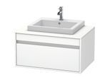 Duravit Ketho Waschtisch-Unterschrank KT679401818 80 x 55 cm, weiß matt, für Einbauwaschtisch mittig, 1 Auszug, wandhängend