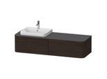 Duravit Happy D.2 Plus Waschtisch-Unterschrank HP4944L6969 160x55cm, 2 Auszüge, für Aufsatzbecken, Becken links, nussbaum gebürstet