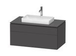 Duravit L-Cube Waschtisch-Unterschrank LC4881049490000 102 x 55 cm, graphit matt, 1 Schubkasten, 1 Auszug, wandhängend