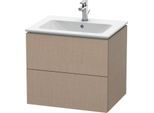 Duravit L-Cube Waschtisch-Unterschrank LC624007575 62 x 48,1 cm, leinen, 2 Schubkästen, wandhängend