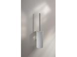 KEUCO Moll Toilettenbürstengarnitur 12764010100 mit Kunststoffgehäuse, Bürste mit Deckel, Wandmodell, verchromt/weiß