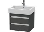 Duravit Ketho Waschtisch-Unterschrank KT663604949 55 x 44 cm, graphit matt, 2 Schubkästen, wandhängend