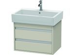 Duravit Ketho Waschtisch-Unterschrank KT662409191 65 x 44 cm, Taupe, 2 Schubkästen, wandhängend