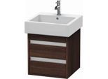 Duravit Ketho Waschtisch-Unterschrank KT663505353 45 x 44 cm, kastanie dunkel, 2 Schubkästen, wandhängend
