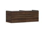 hansgrohe Xelu Q Waschtischunterschrank 54069700 1360x485x550mm, 2 Schubkästen, Nussbaum dunkel, mattweiß