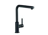 Kludi L-ine S Küchenarmatur 408513975 geschlossener Hebel seitlich, schwenkbarer, herausziehbarer Auslauf, matt-schwarz