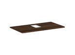 hansgrohe Xelu Q Konsole 54121630 980 x 550 mm, Ausschnitt mittig, Aufsatzwaschtisch mit Hahnloch, Nussbaum dunkel