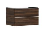 hansgrohe Xelu Q Waschtischunterschrank 54077700 780x485x550mm, 2 Schubkästen, Nussbaum dunkel, mattweiß