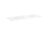hansgrohe Xelu Q Konsole 54118050 1360 x 550 mm, 2 Ausschnitte, Aufsatzwaschtisch ohne Hahnloch, weiß hochglanz
