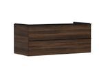 hansgrohe Xelu Q Waschtischunterschrank 54085670 1180x485x550mm, 2 Schubkästen, Nussbaum dunkel, mattschwarz