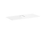 hansgrohe Xelu Q Konsole 54122050 1180 x 550 mm, Ausschnitt mittig, Aufsatzwaschtisch mit Hahnloch, weiß hochglanz