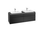 Villeroy & Boch Legato Waschtischunterschrank B693L0PD 160x55x50cm, mit LED-Beleuchtung, Black Matt Lacquer