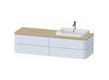 Duravit Happy D.2 Waschtisch-Unterschrank HP4963R9797 40,8 x 160 x 55 cm, 4 Schubkästen, für Möbelwaschtisch, rechts, lichtblau seidenmatt