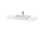 Duravit Happy D.2 Waschtisch-Konsole HP031KM3939 130 x 55 cm, mit 1 Ausschnitt, Mitte, nordic weiß seidenmatt