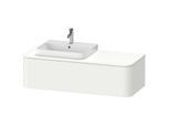 Duravit Happy D.2 Waschtisch-Unterschrank HP4942L3636 35,4 x 130 x 55 cm, 1 Auszug, für Aufsatzbecken, links, weiß seidenmatt