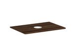 hansgrohe Xelu Q Konsole 54113630 780 x 550 mm, Ausschnitt mittig, Aufsatzwaschtisch ohne Hahnloch, Nussbaum dunkel