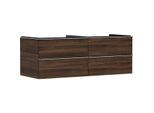 hansgrohe Xelu Q Waschtischunterschrank 54089000 1360x485x550mm, 4 Schubkästen, Nussbaum dunkel, chrom