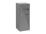 Villeroy und Boch Subway 2.0 Seitenschrank A7130RFP 35,6x85,7cm, rechts, Griff silbermatt, silbergrau, glossy grey