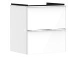 hansgrohe Xelu Q Waschtischunterschrank 54023700 580x605x475mm, 2 Schubladen, weiß hochglanz, mattweiß