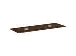 hansgrohe Xelu Q Konsole 54119630 1560 x 550 mm, 2 Ausschnitte, Aufsatzwaschtisch ohne Hahnloch, Nussbaum dunkel