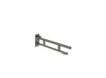 Hewi System 900 Mobiler Stützklappgriff 900.50.40860SC Ausladung 850 mm, Edelstahl pulverbeschichtet dunkelgrau perlglimmer tiefmatt, WC-Papierhalter