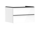 hansgrohe Xelu Q Waschtischunterschrank 54074670 780x485x550mm, 2 Schubkästen, weiß hochglanz, mattschwarz