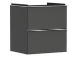 hansgrohe Xelu Q Waschtischunterschrank 54024000 580x605x475mm, 2 Schubladen, diamantgrau matt, chrom