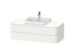 Duravit Happy D.2 Waschtisch-Unterschrank HP497203636 40,8 x 130 x 55 cm, 2 Schubkästen, für Aufsatzbecken, weiß seidenmatt