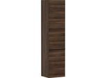 hansgrohe Xelu Q Hochschrank 54138670 370x400x1650mm, Türanschlag links, Nussbaum dunkel, mattschwarz