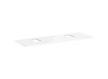 hansgrohe Xelu Q Konsole 54126050 1560 x 550 mm, 2 Ausschnitte, Aufsatzwaschtisch mit Hahnloch, weiß hochglanz