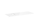 hansgrohe Xelu Q Konsole 54123050 1360 x 550 mm, Ausschnitt links, Aufsatzwaschtisch mit Hahnloch, weiß hochglanz