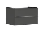 hansgrohe Xelu Q Waschtischunterschrank 54075000 780x485x550mm, 2 Schubkästen, diamantgrau matt, chrom