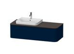 Duravit Happy D.2 Waschtisch-Unterschrank HP4942L9898 35,4 x 130 x 55 cm, 1 Auszug, für Aufsatzbecken, links, nachtblau seidenmatt