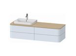 Duravit Happy D.2 Waschtisch-Unterschrank HP4963L9797 40,8 x 160 x 55 cm, 4 Schubkästen, für Möbelwaschtisch, links, lichtblau seidenmatt