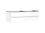 hansgrohe Xelu Q Waschtischunterschrank 54090700 1560x485x550mm, 4 Schubkästen, weiß hochglanz, mattweiß