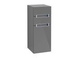 Villeroy & Boch Subway 2.0 Seitenschrank A7130SFP 35,4x85,7x37cm, rechts, Griff silbermatt, weiss, glossy grey