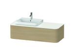 Duravit Happy D.2 Plus Waschtisch-Unterschrank HP4932L7171 130x55cm, 1 Auszug, für Möbelwaschtisch, becken links, mediterrane Eiche