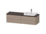 Duravit Happy D.2 Waschtisch-Unterschrank HP4973R7575 40,8 x 160 x 55 cm, 4 Schubkästen, für Aufsatzbecken, rechts, leinen