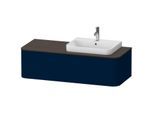 Duravit Happy D.2 Plus Waschtisch-Unterschrank HP4942R9898 130x55cm, 1 Auszug, für Aufsatzbecken, Becken rechts, nachtblau seidenmatt