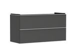 hansgrohe Xelu Q Waschtischunterschrank 54036700 1180x605x475mm, 2 Schubladen, diamantgrau matt, mattweiß
