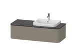 Duravit Happy D.2 Waschtisch-Unterschrank HP4942R9292 35,4 x 130 x 55 cm, 1 Auszug, für Aufsatzbecken, rechts, steingrau seidenmatt