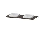 Duravit Happy D.2 Waschtisch-Konsole HP032KB6969 130 x 55 cm, mit 2 Ausschnitten, nussbaum gebürstet