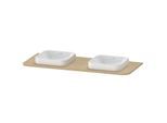 Duravit Happy D.2 Waschtisch-Konsole HP032KB7171 130 x 55 cm, mit 2 Ausschnitten, mediterrane Eiche