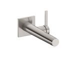 Keuco IXMO Waschtischarmatur 59516071102 Ausladung 197 mm, Edelstahl-finish, Wandmontage, eckige Rosette