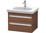 Duravit Ketho Waschtisch-Unterschrank KT665002121 60 x 45,5 cm, nussbaum dunkel, 2 Schubkästen, wandhängend