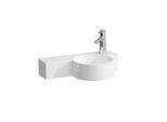 LAUFEN Val Handwaschbecken H8152840001141 55x31,5cm, Ablage links, ohne Überlauf, mit Hahnloch rechts, weiß