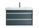 Duravit Ketho Waschtisch-Unterschrank KT664704949 80 x 45,5 cm, graphit matt, 2 Schubkästen, wandhängend