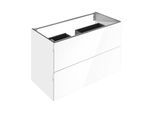 Keuco Edition 11 Art Waschtischunterschrank 32512301201 120x70x49cm, 2 Frontauszüge, Innenbeleuchtung, Lack seidenmatt, Glas, weiß
